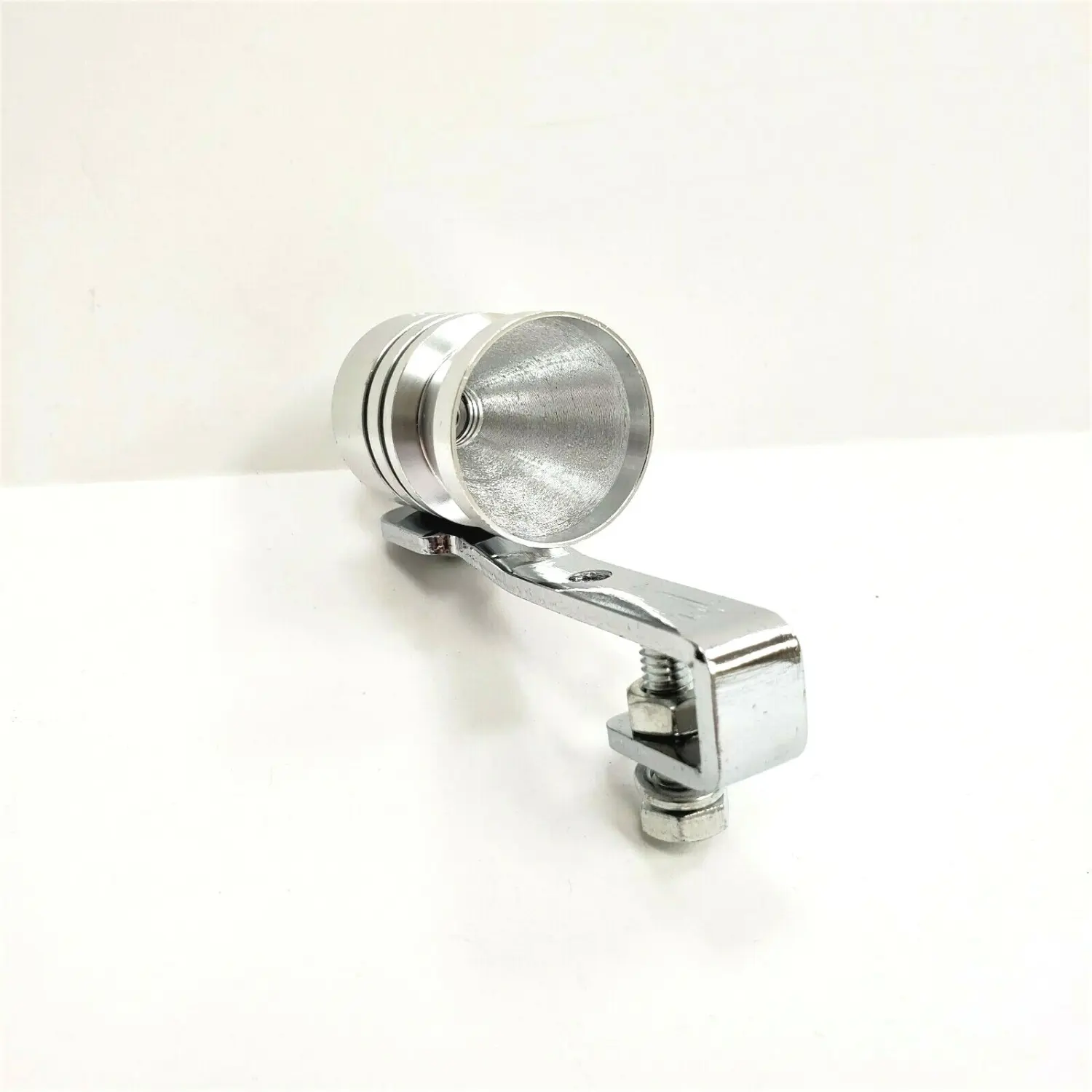 1x Turbo Sound Whistle Simulator Muffler Silver Exhaust Pipe Whistler 2.25" SM