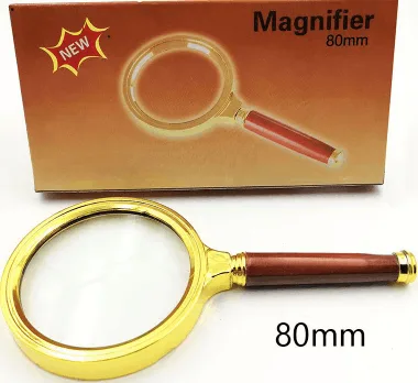 90mm Wooden Handle Magnifying Glass in Box