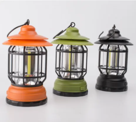 Battery-Operated Double-Cap Camping Lantern