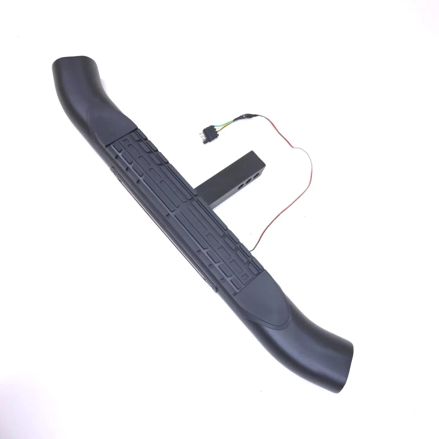 For 2" Receiver Steel Tow Hitch Step Bar Guard 36" Oval Brake 4-Pin Plug Black