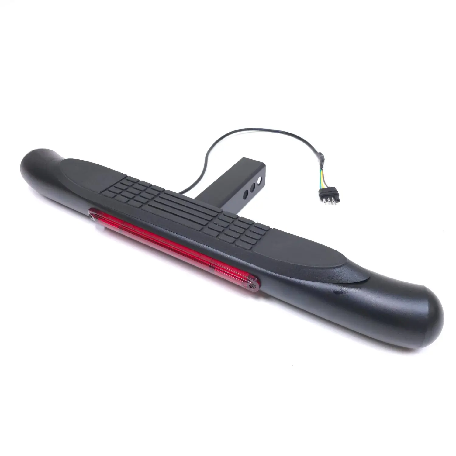 For 2" Receiver Truck Steel Tow Hitch Step Bar Guard Black 28x3" LED Brake 4-pin