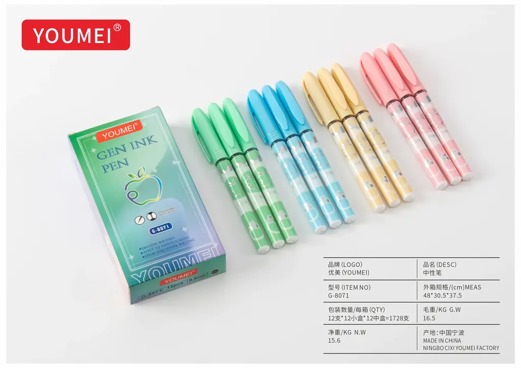 G-8071 Ballpoint Pen in Box / Flower Pattern