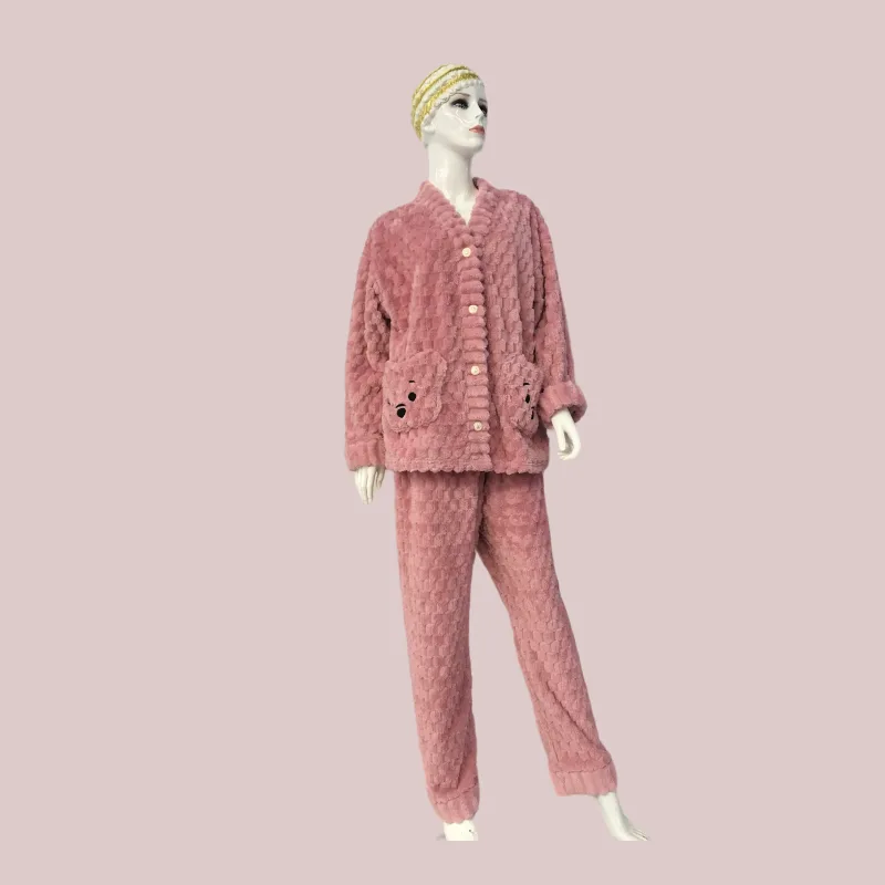 Pink Luxury Plush Loungewear Set - M5666